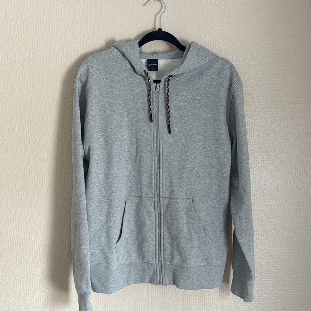 MENS- Peloton Gray Zip-Up Hoodie